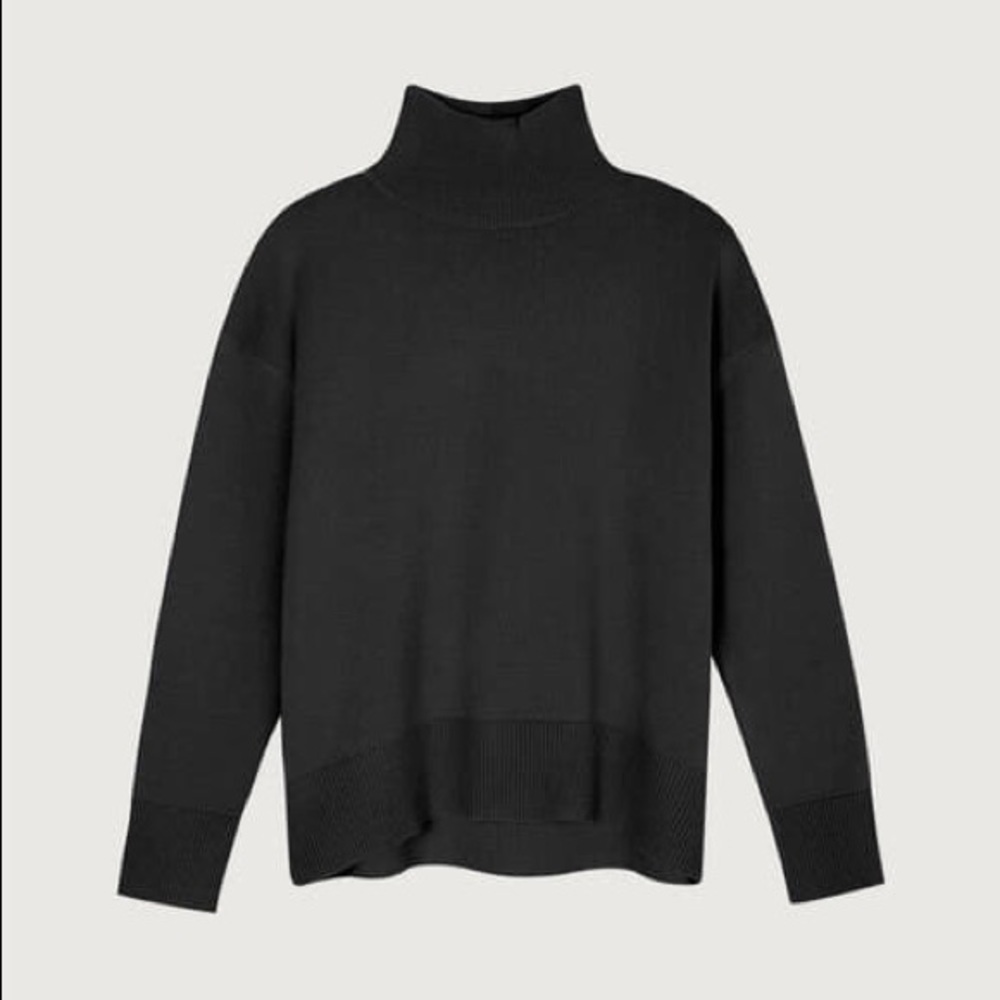 Oak+Fort black mock neck sweater